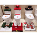 2018 Рождество! 3 шт рождественские украшения / счастливый Санта чехол для унитаза и коврик для ванной комнаты